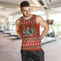 Miniature Schnauzer Family Snow Christmas Men Tank Top Xmas Holiday Patterns - Wonder Print Shop