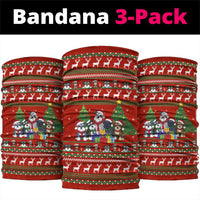 Miniature Schnauzer Family Snow Christmas Neck Gaiter Xmas Holiday Patterns - Wonder Print Shop