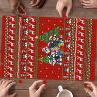 Miniature Schnauzer Family Snow Christmas Puzzle Xmas Holiday Patterns - Wonder Print Shop