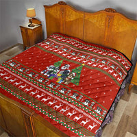 Miniature Schnauzer Family Snow Christmas Quilt Xmas Holiday Patterns - Wonder Print Shop