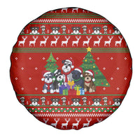 Miniature Schnauzer Family Snow Christmas Spare Tire Cover Xmas Holiday Patterns - Wonder Print Shop
