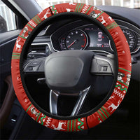 Miniature Schnauzer Family Snow Christmas Steering Wheel Cover Xmas Holiday Patterns - Wonder Print Shop