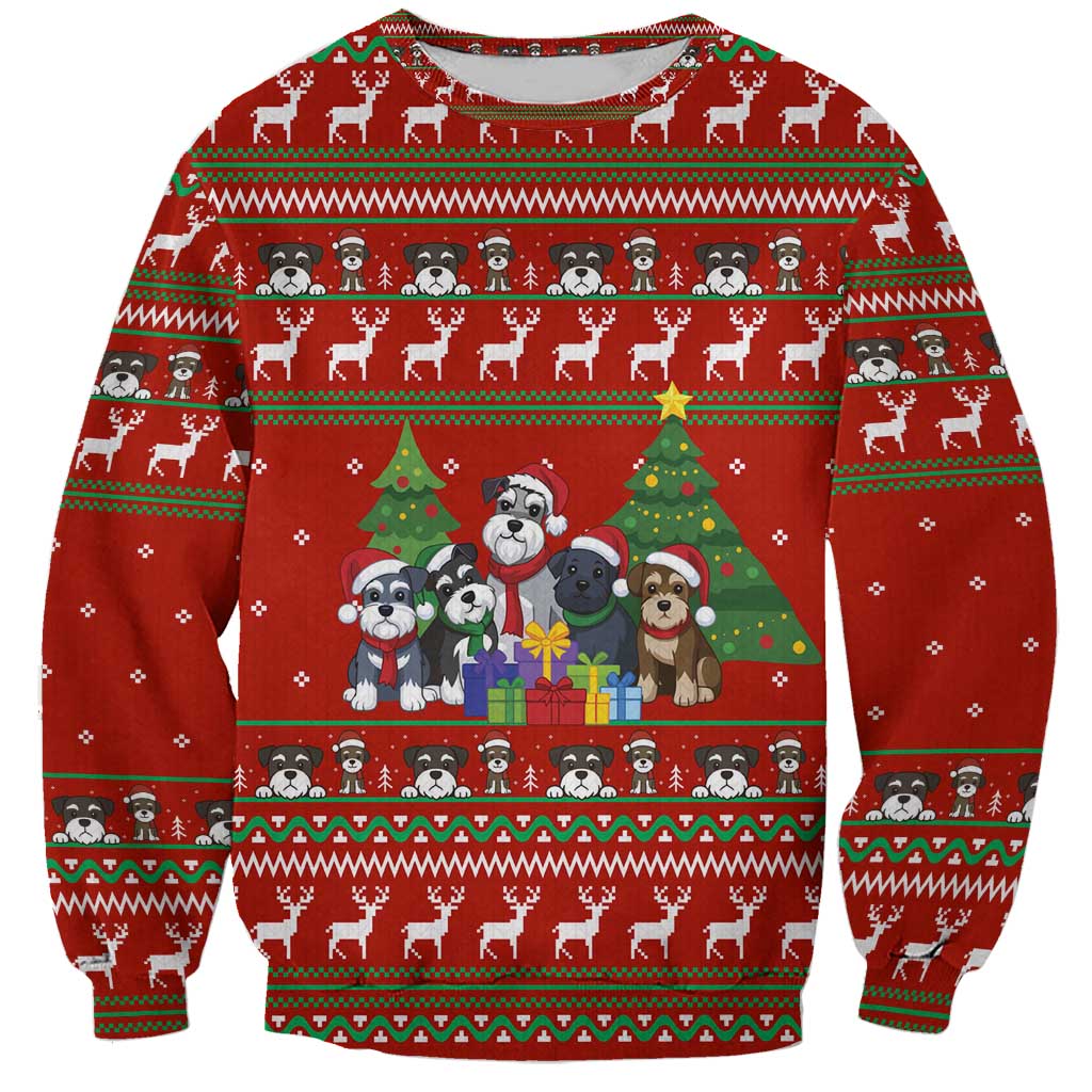 Miniature Schnauzer Family Snow Christmas Sweatshirt Xmas Holiday Patterns - Wonder Print Shop