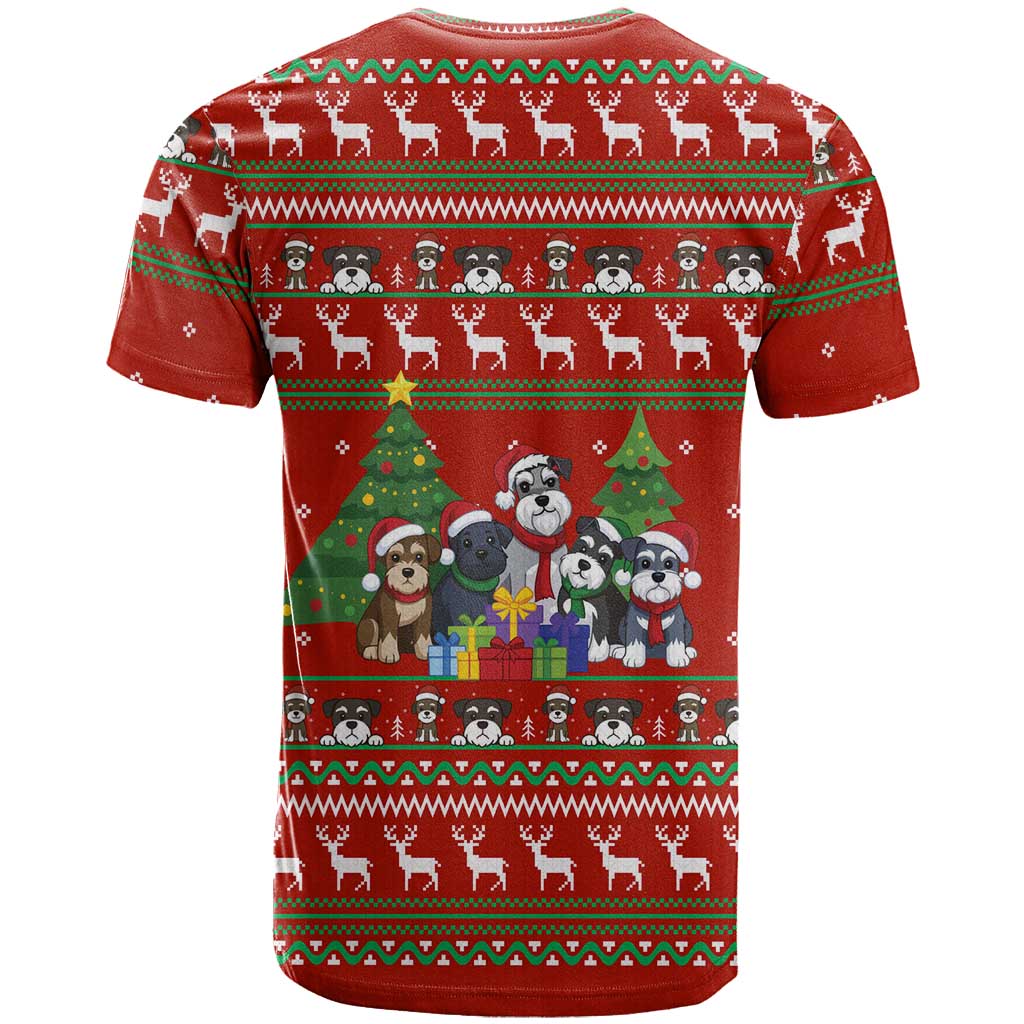 Miniature Schnauzer Family Snow Christmas T Shirt Xmas Holiday Patterns - Wonder Print Shop
