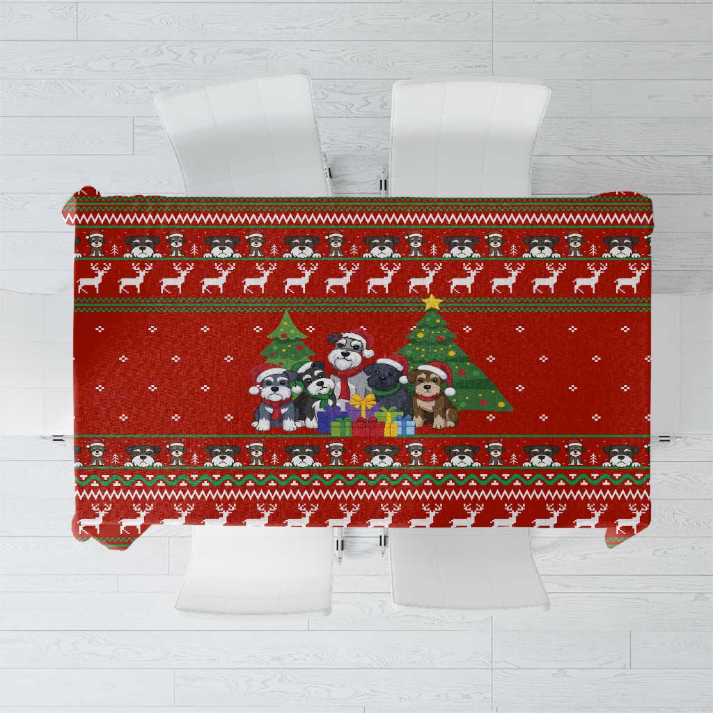 Miniature Schnauzer Family Snow Christmas Tablecloth Xmas Holiday Patterns - Wonder Print Shop