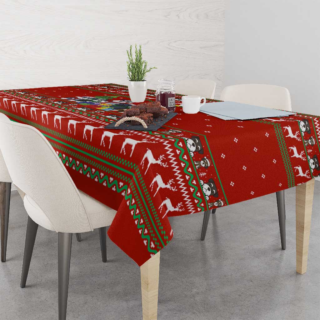 Miniature Schnauzer Family Snow Christmas Tablecloth Xmas Holiday Patterns - Wonder Print Shop