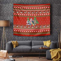Miniature Schnauzer Family Snow Christmas Tapestry Xmas Holiday Patterns - Wonder Print Shop