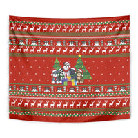 Miniature Schnauzer Family Snow Christmas Tapestry Xmas Holiday Patterns - Wonder Print Shop
