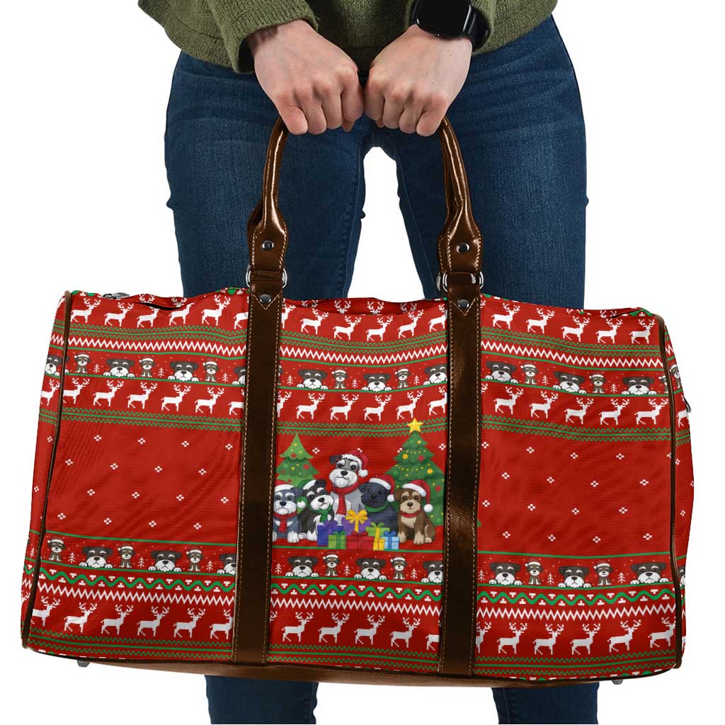 Miniature Schnauzer Family Snow Christmas Travel Bag Xmas Holiday Patterns - Wonder Print Shop