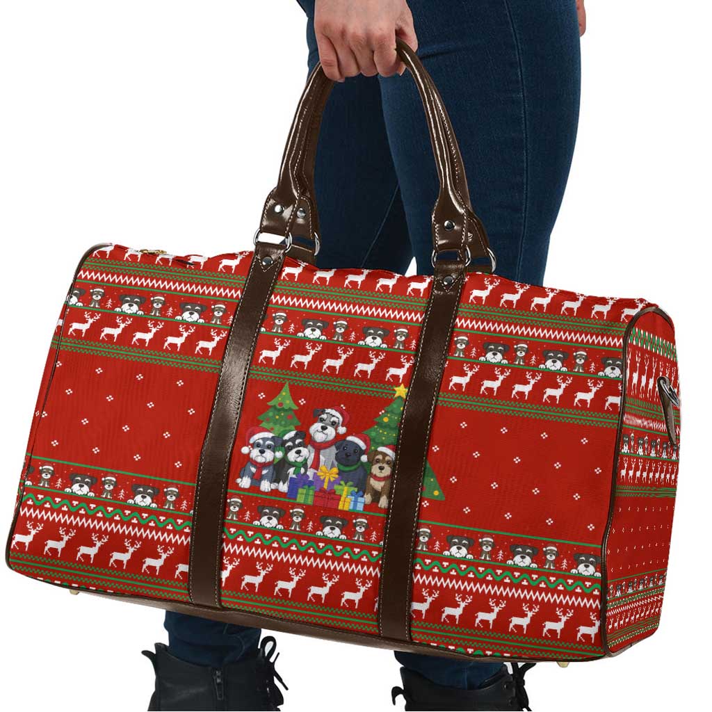 Miniature Schnauzer Family Snow Christmas Travel Bag Xmas Holiday Patterns - Wonder Print Shop