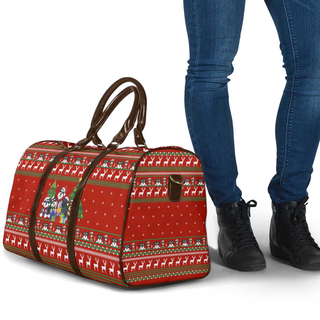 Miniature Schnauzer Family Snow Christmas Travel Bag Xmas Holiday Patterns - Wonder Print Shop