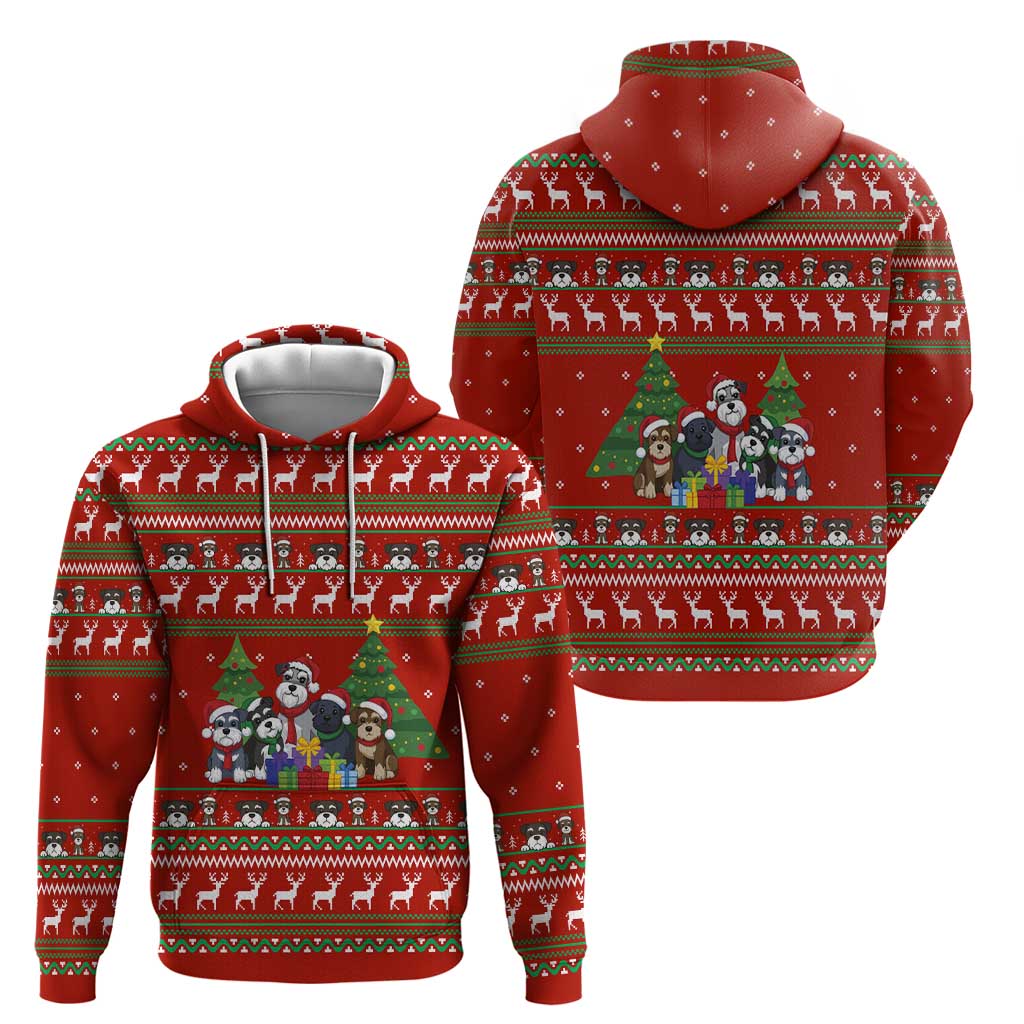 Miniature Schnauzer Family Snow Christmas Zip Hoodie Xmas Holiday Patterns - Wonder Print Shop