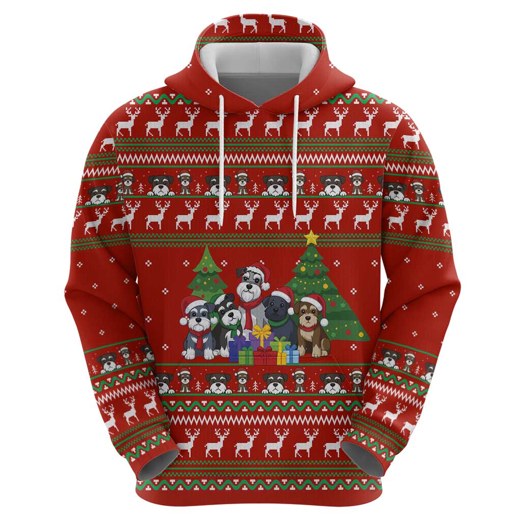 Miniature Schnauzer Family Snow Christmas Zip Hoodie Xmas Holiday Patterns - Wonder Print Shop