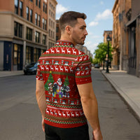 Miniature Schnauzer Family Snow Christmas Zipper Polo Shirt Xmas Holiday Patterns - Wonder Print Shop