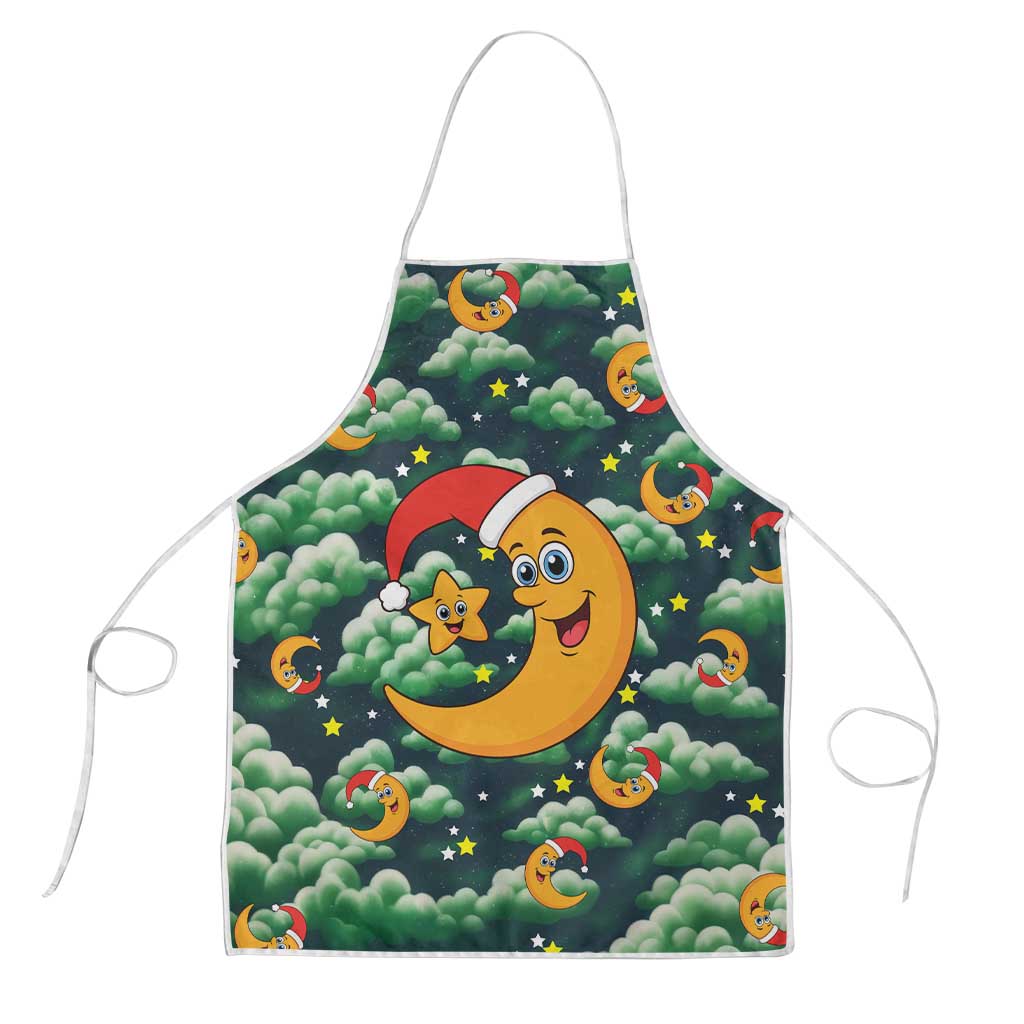 Christmas Moon and Star Apron Xmas Holiday Patterns - Wonder Print Shop