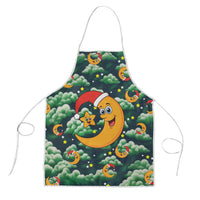 Christmas Moon and Star Apron Xmas Holiday Patterns - Wonder Print Shop