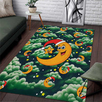 Christmas Moon and Star Area Rug Xmas Holiday Patterns - Wonder Print Shop
