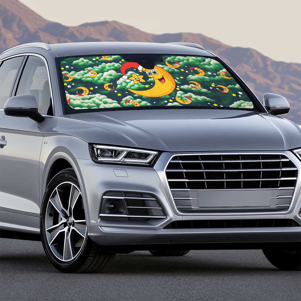 Christmas Moon and Star Auto Sun Shade Xmas Holiday Patterns - Wonder Print Shop