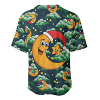 Christmas Moon and Star Baseball Jersey Xmas Holiday Patterns - Wonder Print Shop