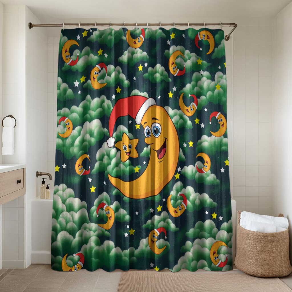 Christmas Moon and Star Bathroom Set Xmas Holiday Patterns - Wonder Print Shop