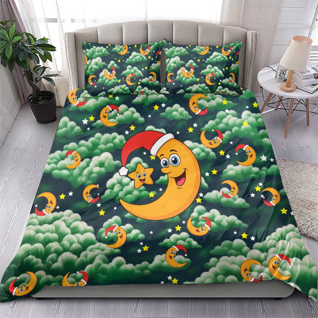 Christmas Moon and Star Bedding Set Xmas Holiday Patterns - Wonder Print Shop