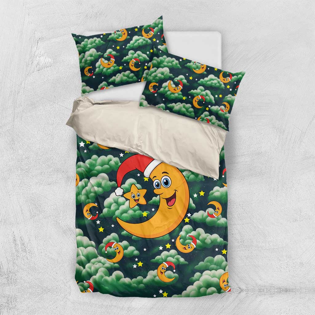 Christmas Moon and Star Bedding Set Xmas Holiday Patterns - Wonder Print Shop
