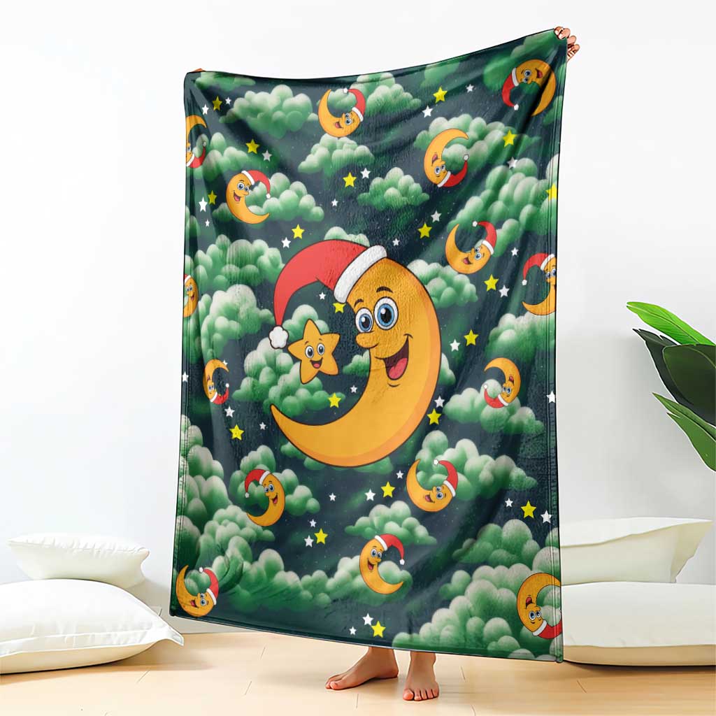 Christmas Moon and Star Blanket Xmas Holiday Patterns - Wonder Print Shop