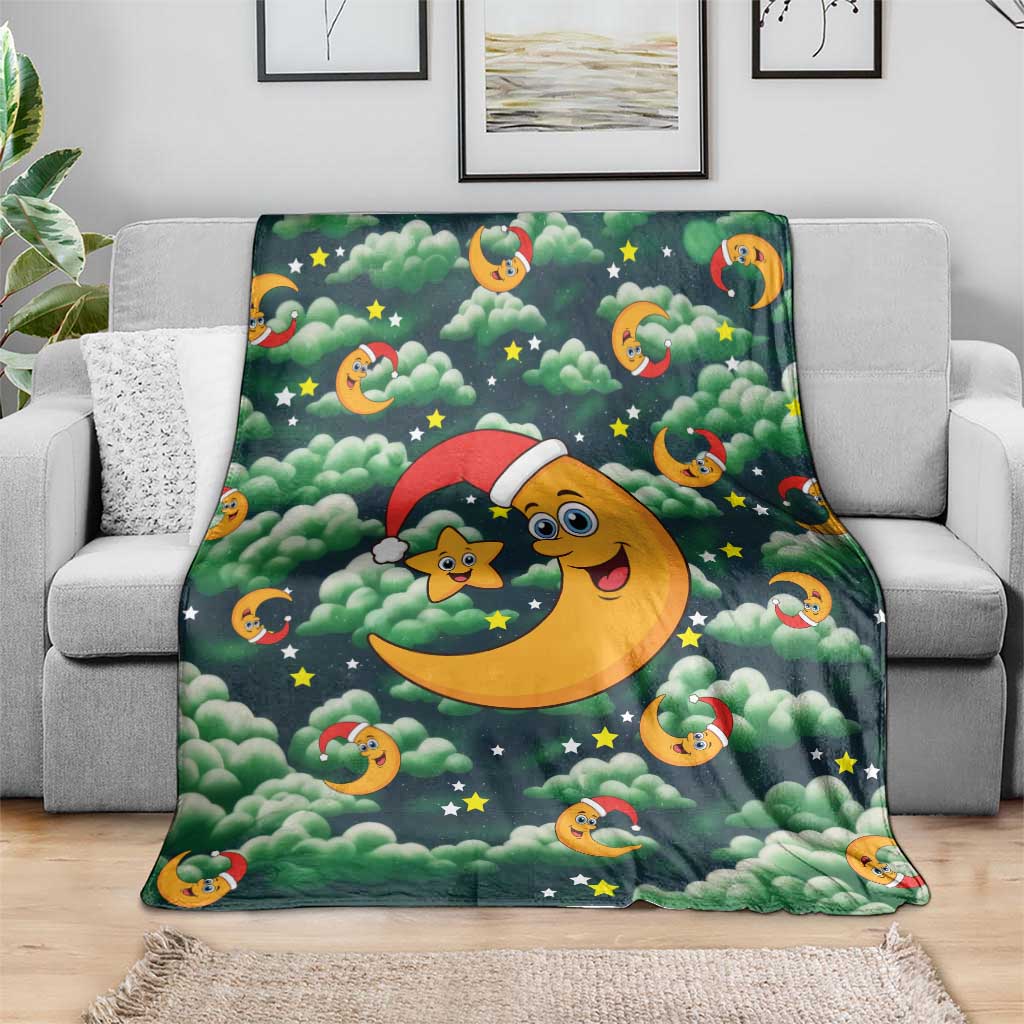Christmas Moon and Star Blanket Xmas Holiday Patterns - Wonder Print Shop