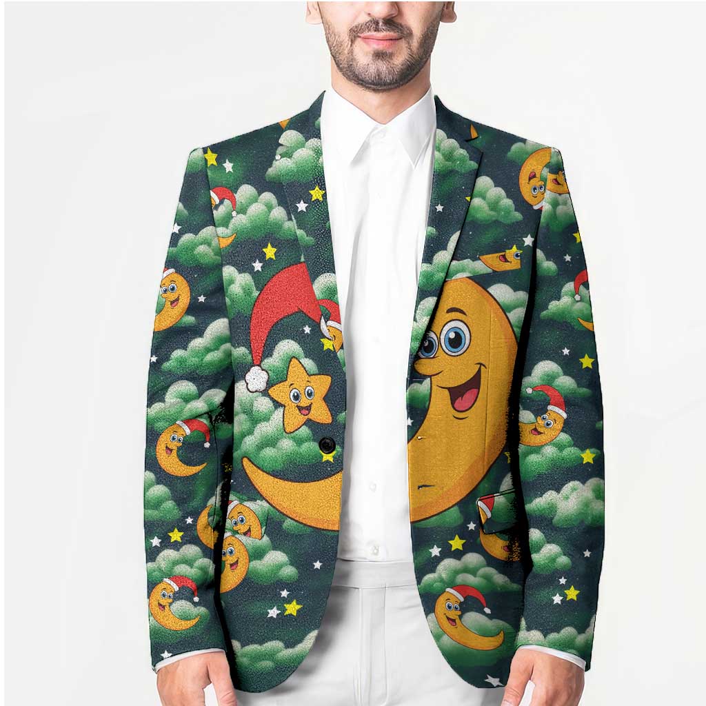 Christmas Moon and Star Blazer Xmas Holiday Patterns - Wonder Print Shop