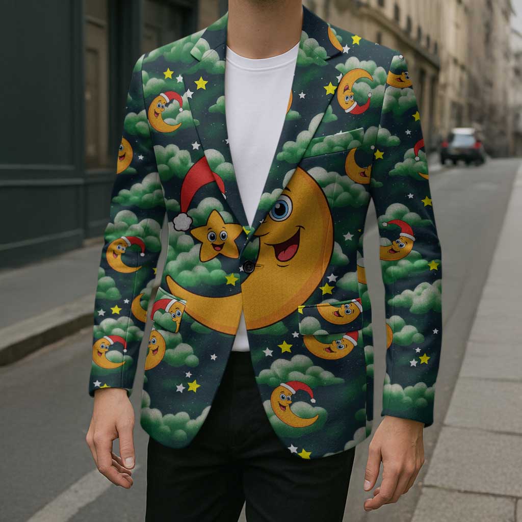 Christmas Moon and Star Blazer Xmas Holiday Patterns - Wonder Print Shop