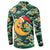 Christmas Moon and Star Button Sweatshirt Xmas Holiday Patterns - Wonder Print Shop