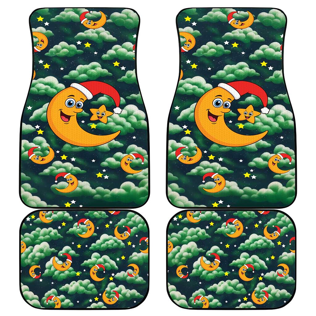 Christmas Moon and Star Car Mats Xmas Holiday Patterns - Wonder Print Shop