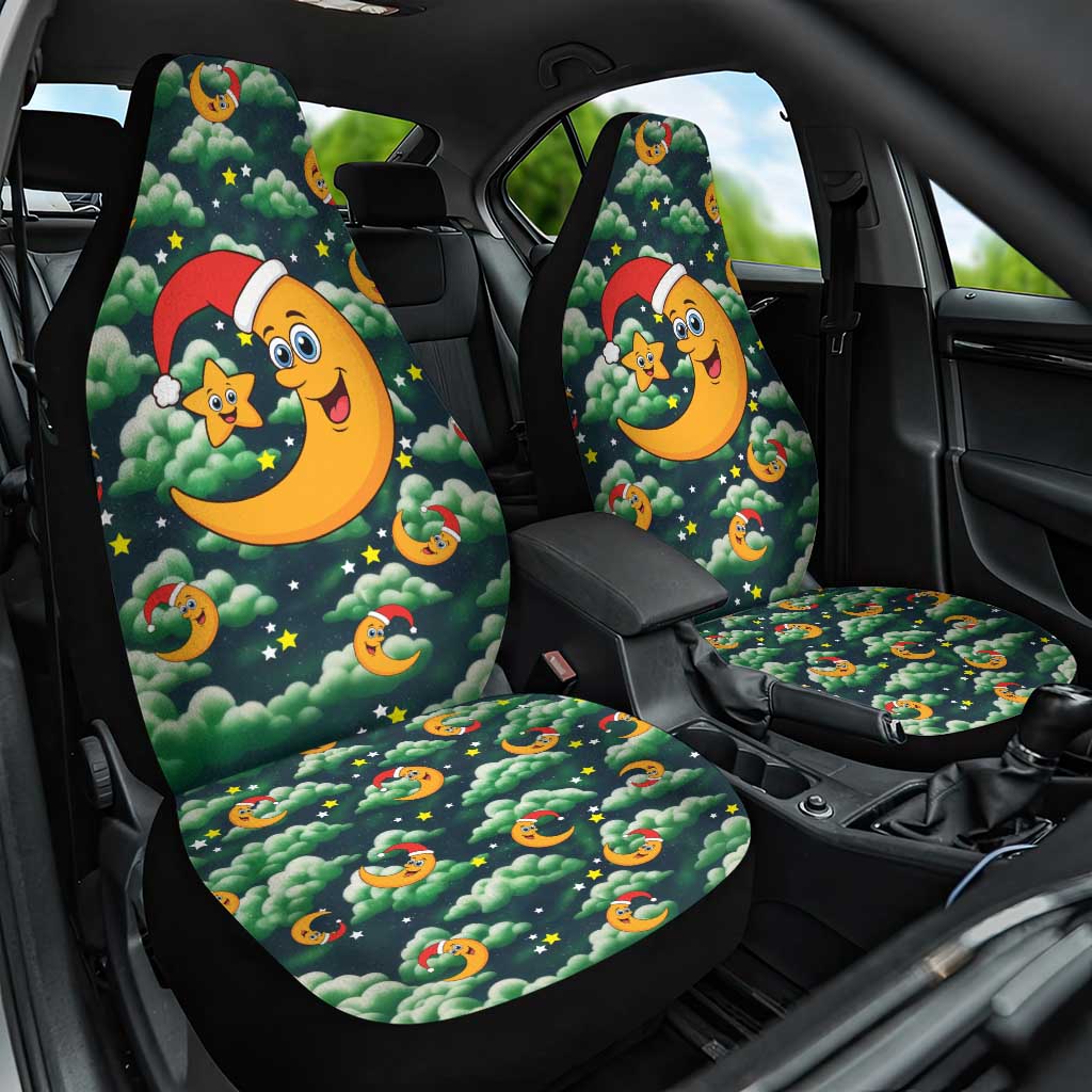 Christmas Moon and Star Car Seat Cover Xmas Holiday Patterns - Wonder Print Shop