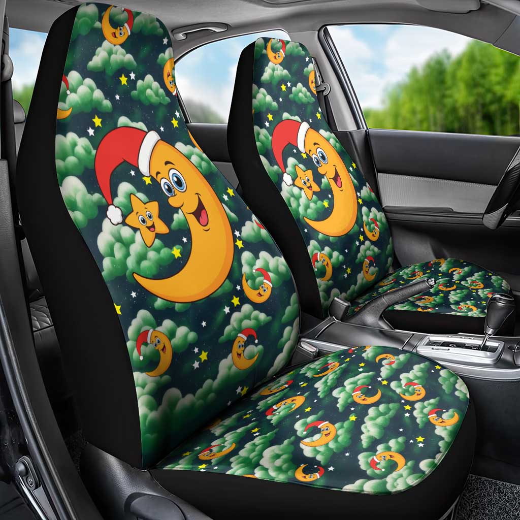 Christmas Moon and Star Car Seat Cover Xmas Holiday Patterns - Wonder Print Shop