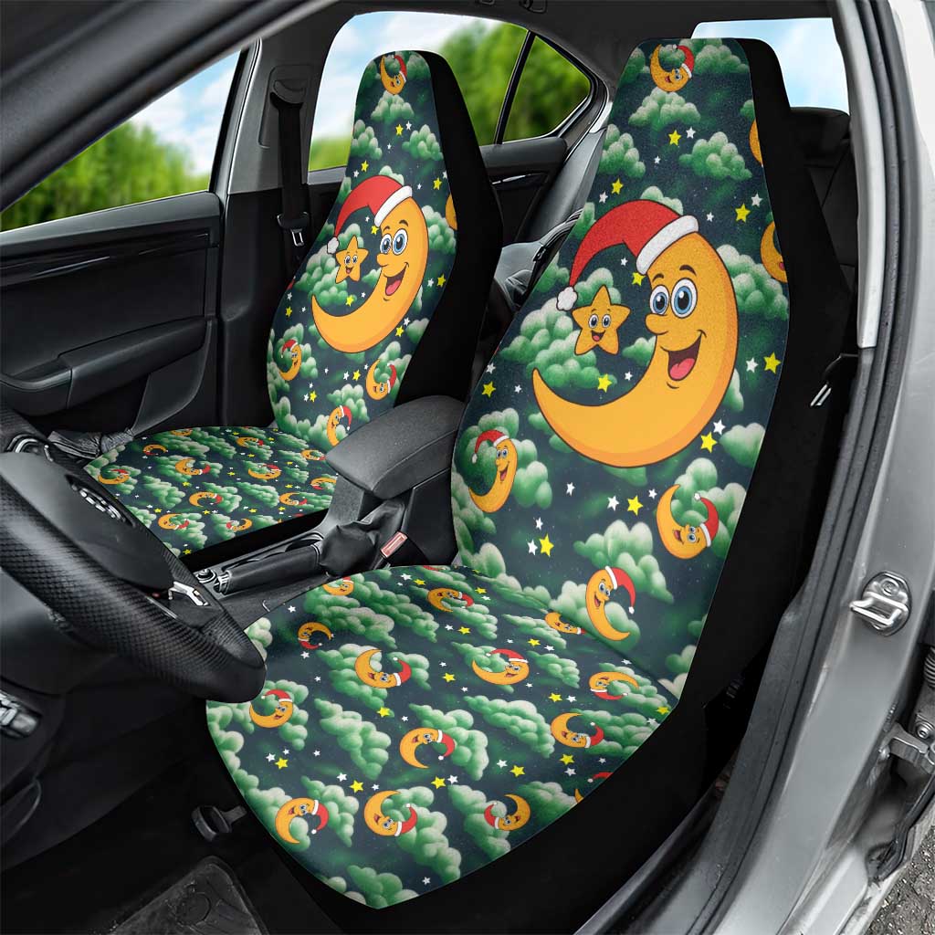 Christmas Moon and Star Car Seat Cover Xmas Holiday Patterns - Wonder Print Shop