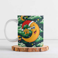 Christmas Moon and Star Ceramic Mug Xmas Holiday Patterns - Wonder Print Shop