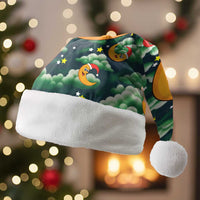 Christmas Moon and Star Christmas Santa Hat Xmas Holiday Patterns - Wonder Print Shop
