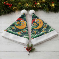 Christmas Moon and Star Christmas Santa Hat Xmas Holiday Patterns - Wonder Print Shop