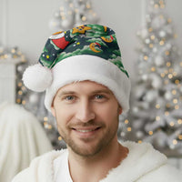 Christmas Moon and Star Christmas Santa Hat Xmas Holiday Patterns - Wonder Print Shop
