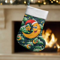 Christmas Moon and Star Christmas Stocking Xmas Holiday Patterns - Wonder Print Shop