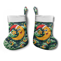 Christmas Moon and Star Christmas Stocking Xmas Holiday Patterns - Wonder Print Shop