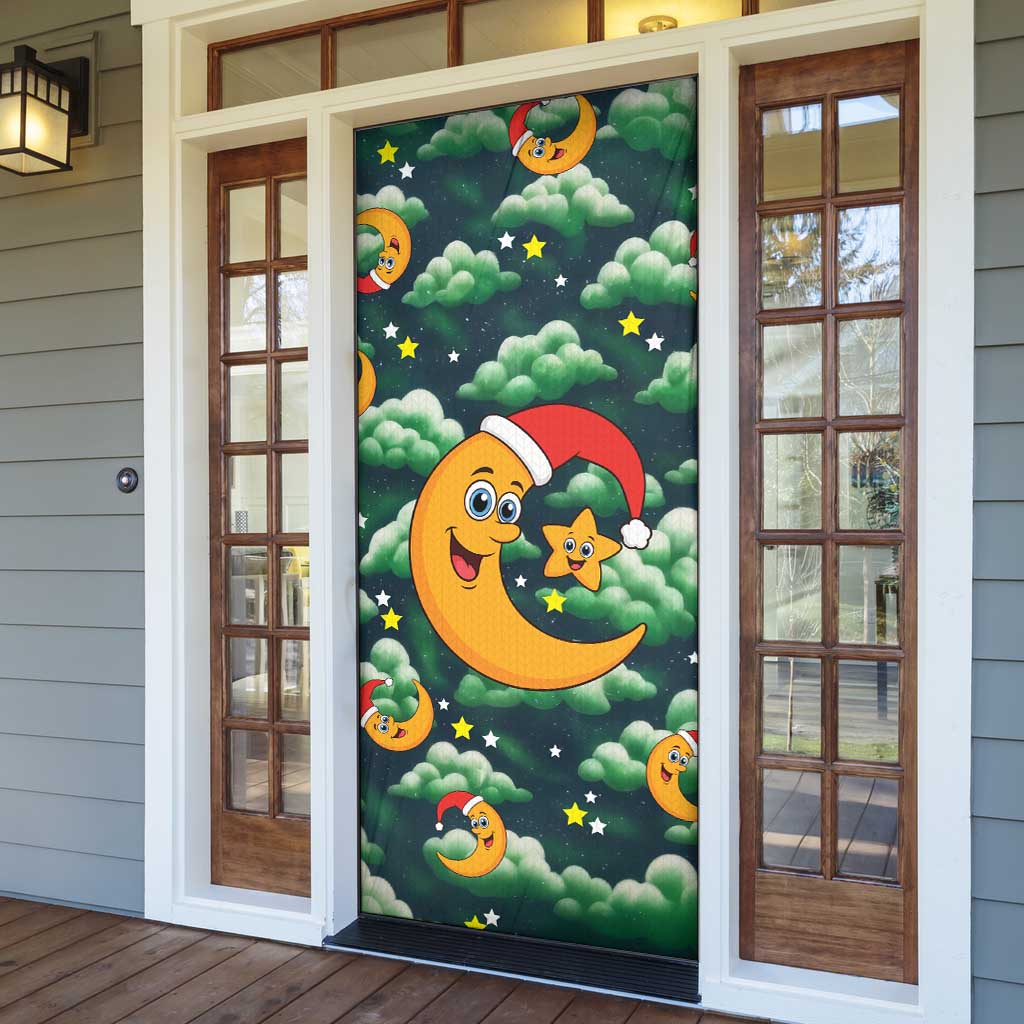 Christmas Moon and Star Door Cover Xmas Holiday Patterns - Wonder Print Shop