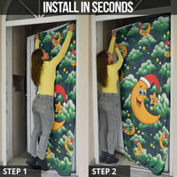 Christmas Moon and Star Door Cover Xmas Holiday Patterns - Wonder Print Shop