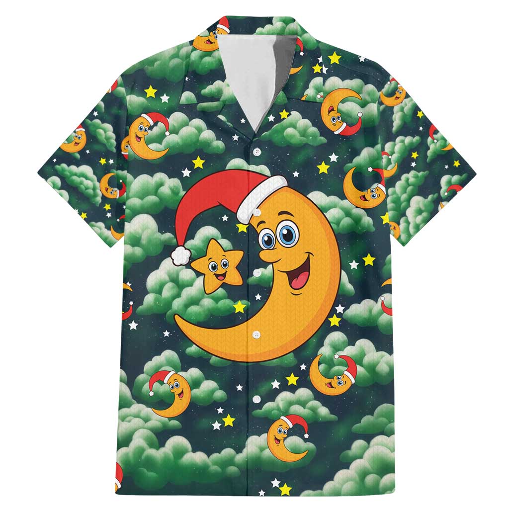 Christmas Moon and Star Family Matching Mermaid Dress and Hawaiian Shirt Xmas Holiday Patterns - Wonder Print Shop