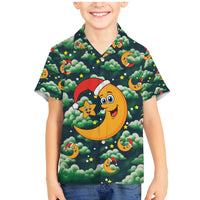 Christmas Moon and Star Family Matching Mermaid Dress and Hawaiian Shirt Xmas Holiday Patterns - Wonder Print Shop