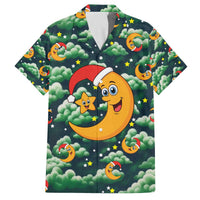 Christmas Moon and Star Family Matching Off The Shoulder Long Sleeve Dress and Hawaiian Shirt Xmas Holiday Patterns - Wonder Print Shop