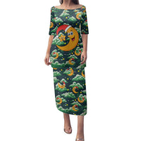 Christmas Moon and Star Family Matching Puletasi and Hawaiian Shirt Xmas Holiday Patterns - Wonder Print Shop