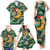 Christmas Moon and Star Family Matching Tank Maxi Dress and Hawaiian Shirt Xmas Holiday Patterns - Wonder Print Shop