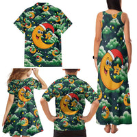 Christmas Moon and Star Family Matching Tank Maxi Dress and Hawaiian Shirt Xmas Holiday Patterns - Wonder Print Shop