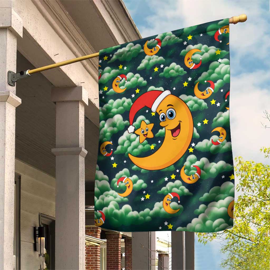 Christmas Moon and Star Garden Flag Xmas Holiday Patterns - Wonder Print Shop